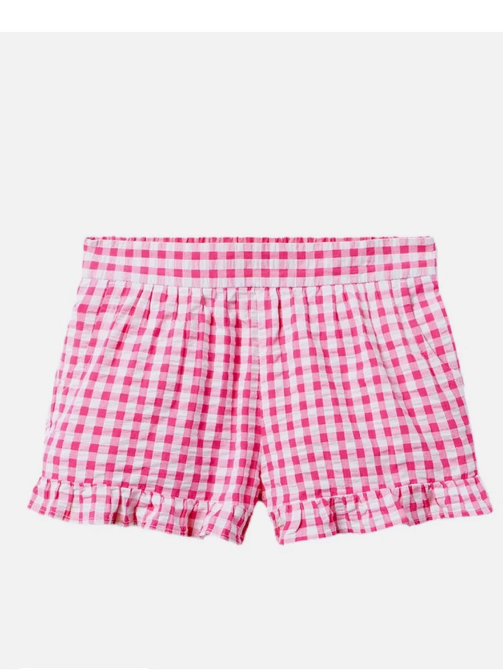 Janie and Jack Girls Infant Toddler Gingham Shorts Hot Pink Check 3T Baby Girl